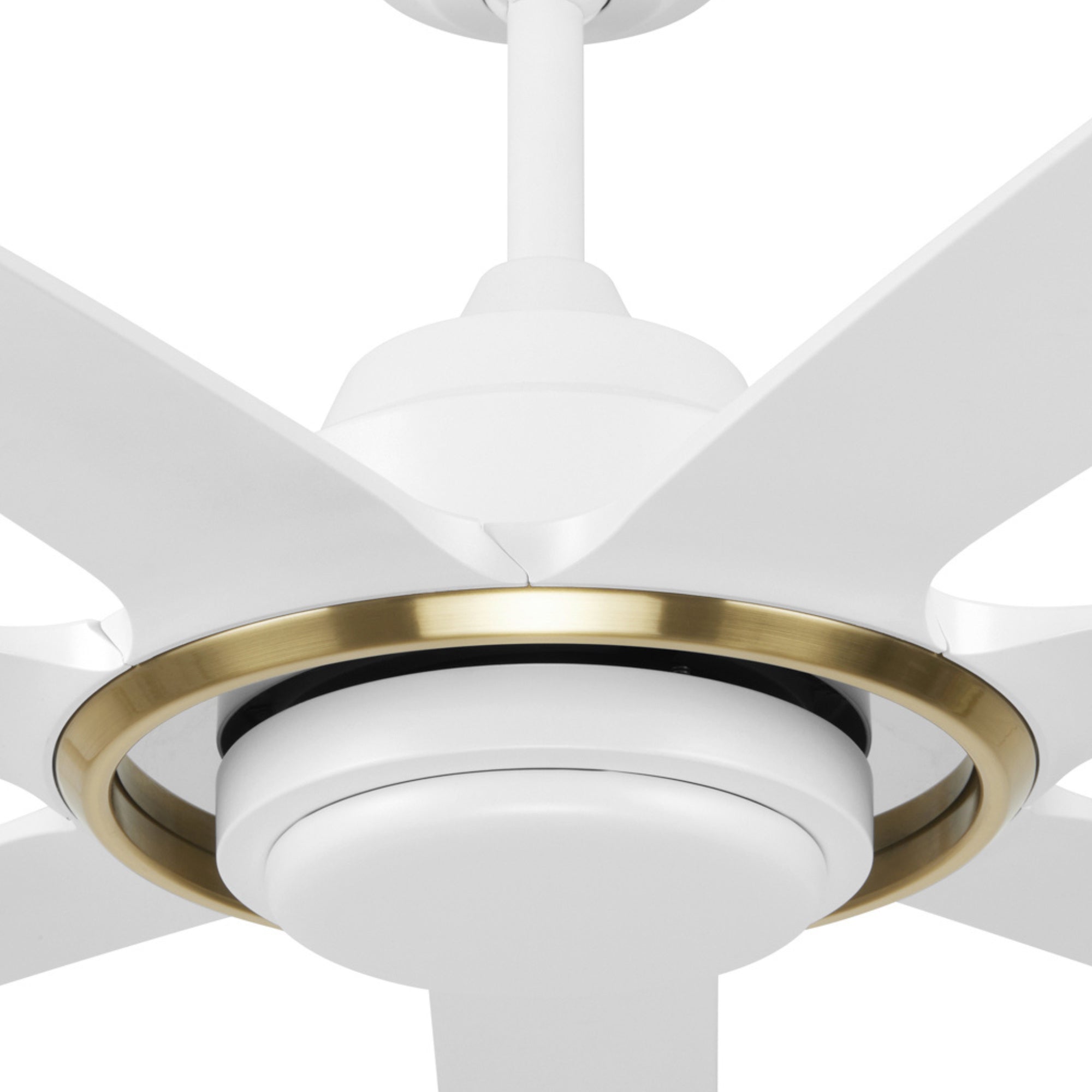 Mule Sterling 70 Inch Sterling Indoor/Covered Outdoor Ceiling Fan, White/Gold