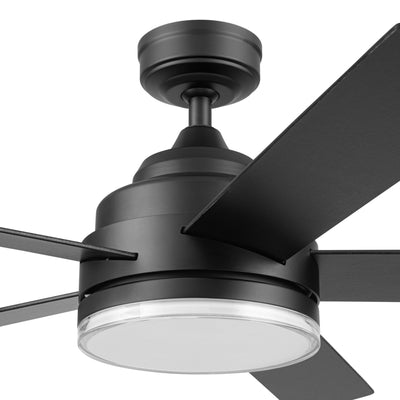Mule Carver 52 Inch Ceiling Fan with LED Light, Remote, DC Motor, Matte Black