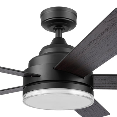 Mule Carver 52 Inch Ceiling Fan with LED Light, Remote, DC Motor, Matte Black