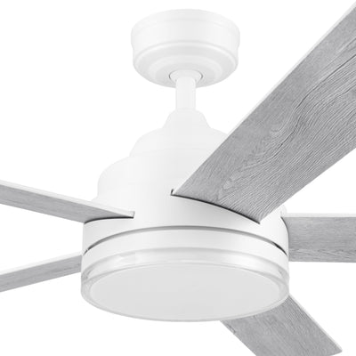 Mule Carver 52 Inch Ceiling Fan with LED Light, Remote, DC Motor, White