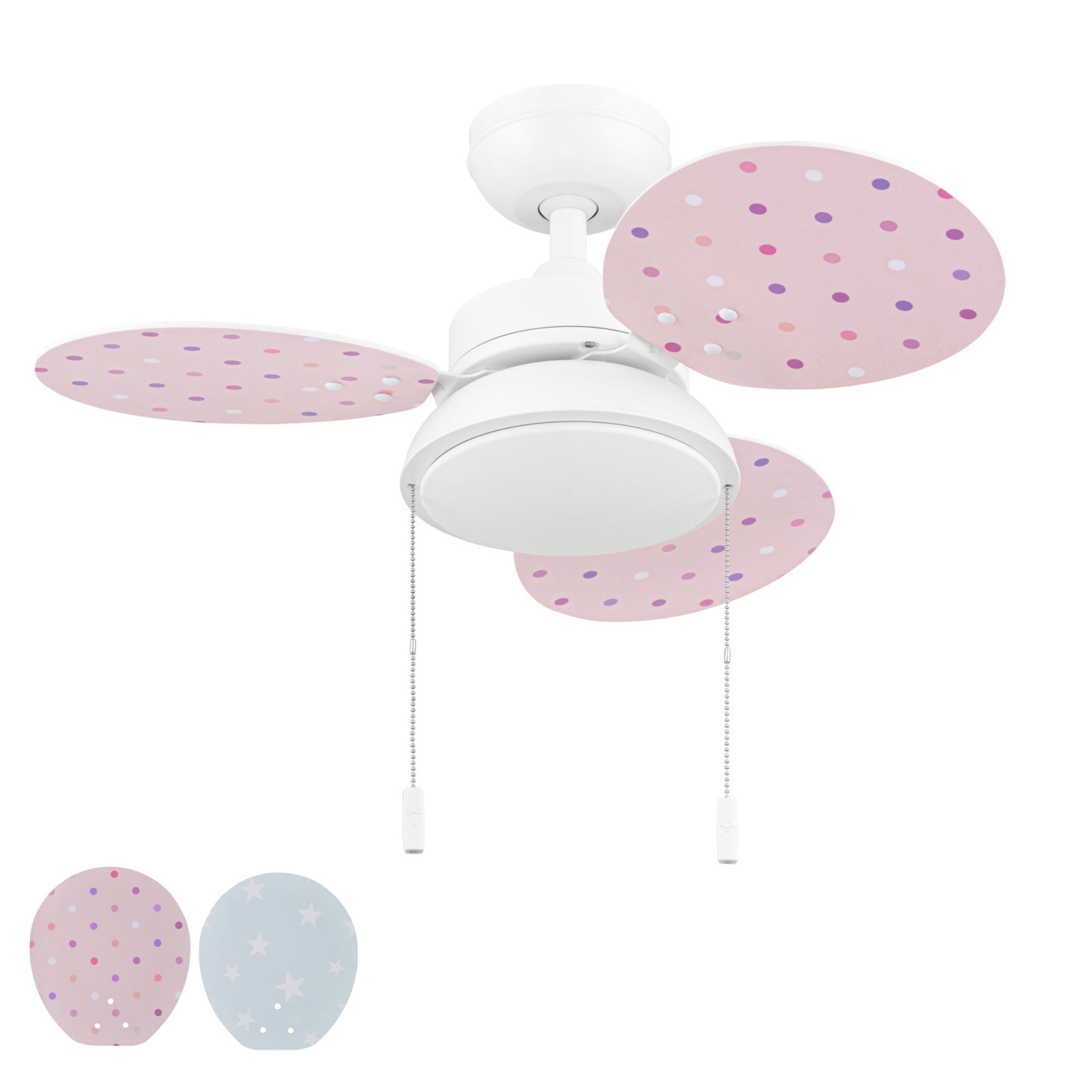 Prominence Home Willa 30-Inch LED Ceiling Fan With Light, Pull Chain, White