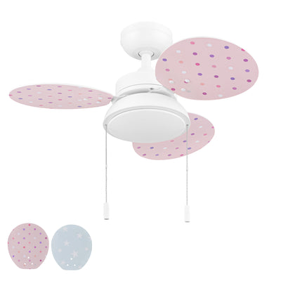 Prominence Home Willa 30-Inch LED Ceiling Fan With Light, Pull Chain, White