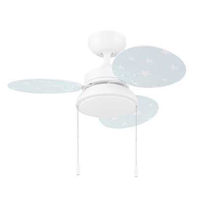 Prominence Home Willa 30-Inch LED Ceiling Fan With Light, Pull Chain, White