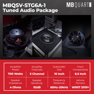 MB Quart Tuned Audio Package, 19-26 Mercedes-Benz Sprinter, Stage 6 System, 700W