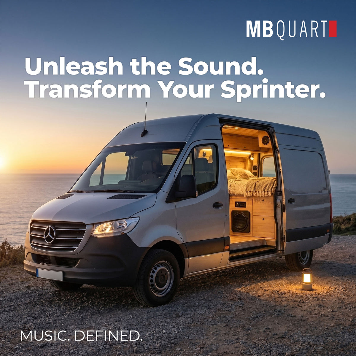 MB Quart 6.5" Front Speaker & 3" Center Dash Speaker for 19-26 Mercedes Sprinter