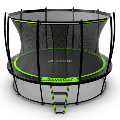 JumpFlex HERO 12' Round Trampoline, Outdoor Play Set with ANCHORKIT Steel Stakes - VMInnovations