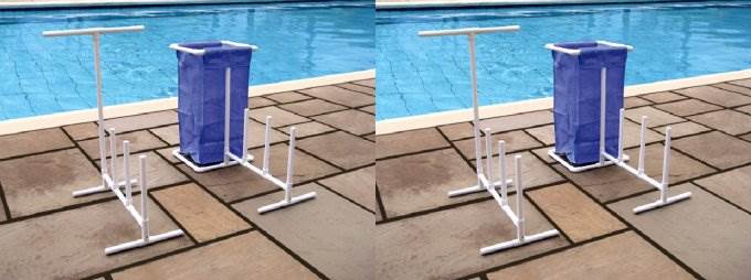 Swimline 8903 Swimming Pool Mesh Bag Versatile Poolside Toy Organizer, (2 Pack)