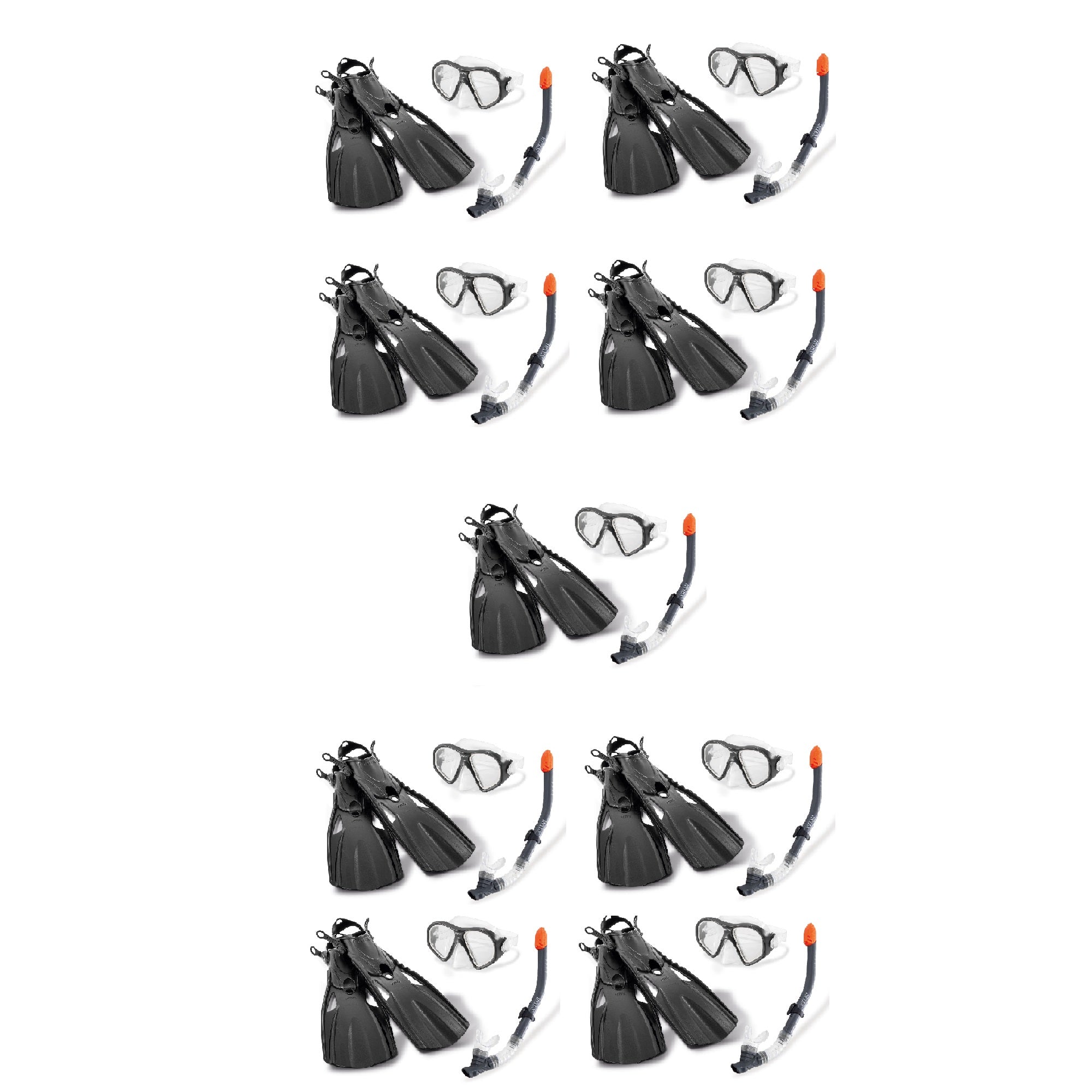 Intex Reef Rider Swim Diving Goggle Mask Snorkeling Set, 14 to Adult (9 Pack)