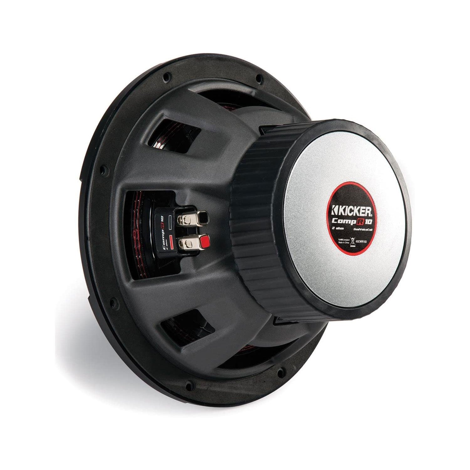 Kicker 43CWR102 CompR 10 Inch 2 Ohm 400 Watt RMS Power Car Audio Sub Subwoofer