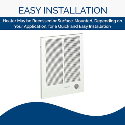 Broan-NuTone 198 High Capacity Wall Mounted Heater, 4000/2000 Watt, 240/120V AC