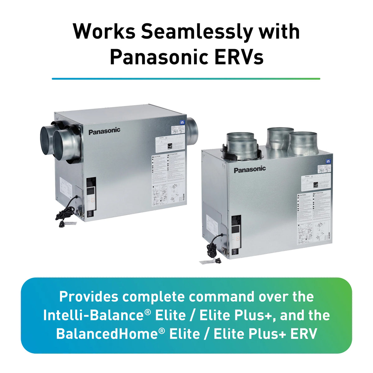 Panasonic Intelli-Balance and BalancedHome ERV Touchscreen Wall Control Panel