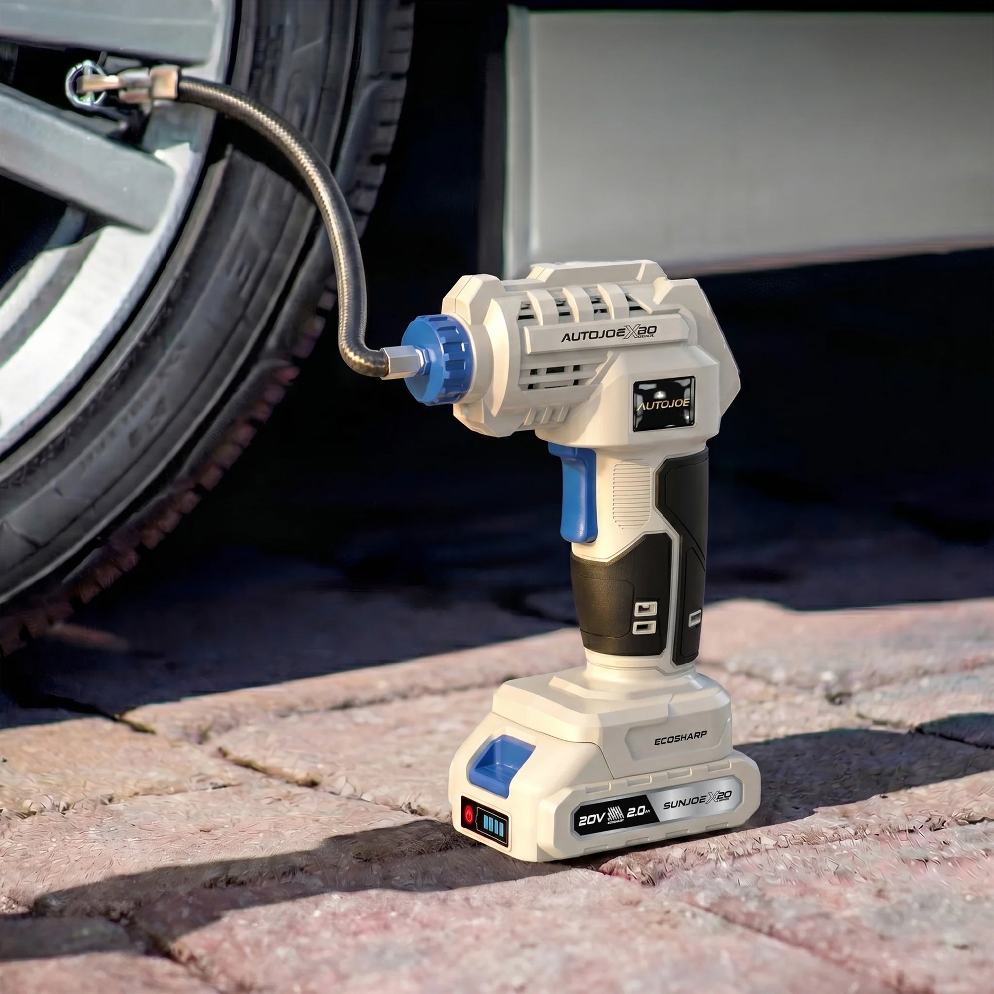 Auto Joe 20-Volt ECOSHARP X20 Cordless Air Compressor, 150 PSI Max, X20-AIR-2A