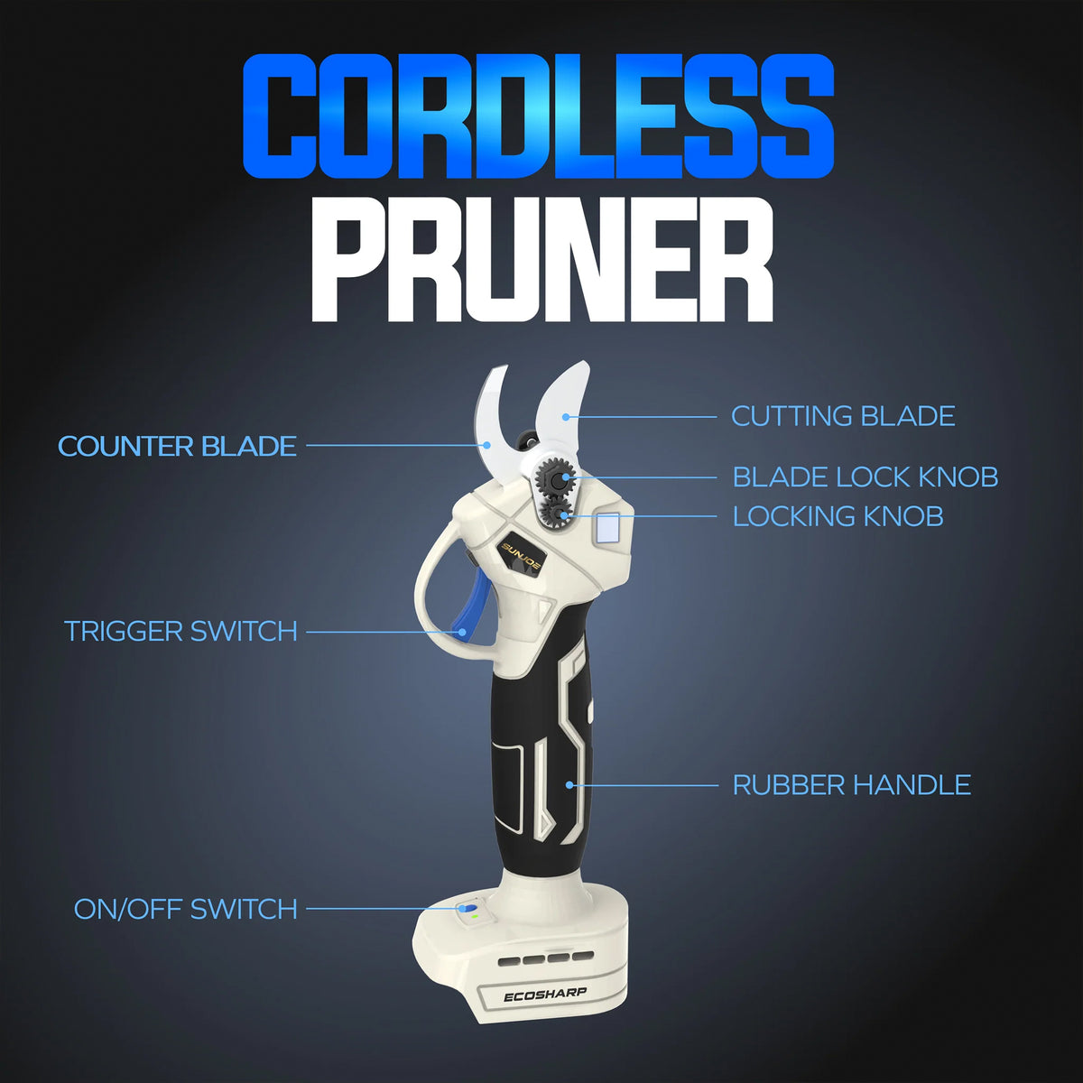 Sun Joe 20V ECOSHARP X20 Cordless Pruner with Battery and Charger, X20-PRU-2A