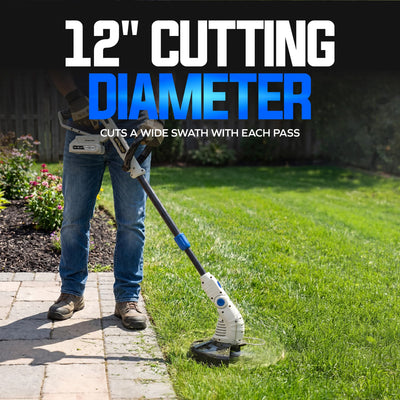 Sun Joe 20-Volt ECOSHARP X20 Cordless Trimmer and Edger, 12 Inch, X20-TRIM-2A