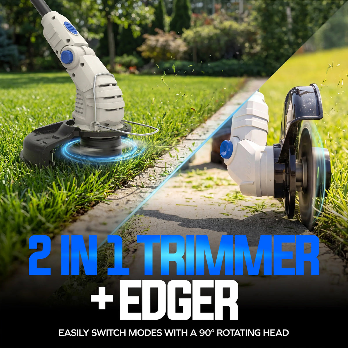 Sun Joe 20-Volt ECOSHARP X20 Cordless Trimmer and Edger, 12 Inch, X20-TRIM-2A