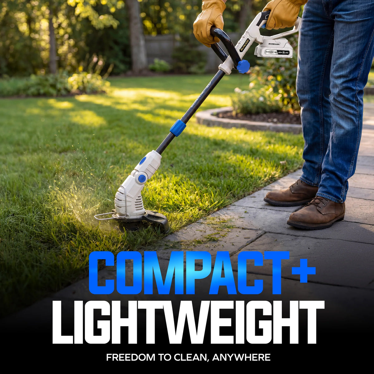 Sun Joe 20-Volt ECOSHARP X20 Cordless Trimmer and Edger, 12 Inch, X20-TRIM-2A