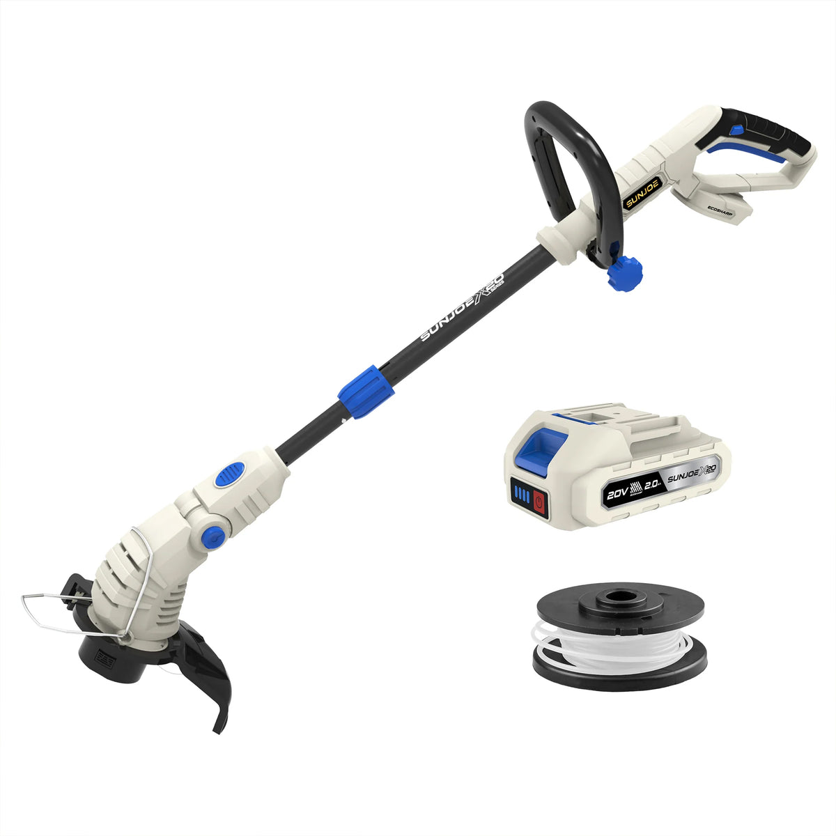 Sun Joe 20-Volt ECOSHARP X20 Cordless Trimmer and Edger, 12 Inch, X20-TRIM-2A