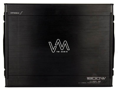 VM Audio SRA1800.2 1800W 2 Channel Car Amplifier Power Amp Stereo - Open Box