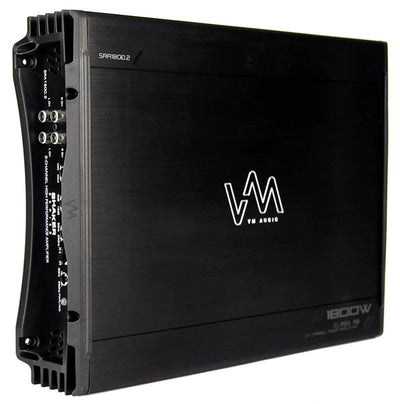 VM Audio SRA1800.2 1800W 2 Channel Car Amplifier Power Amp Stereo - Open Box