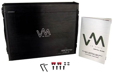 VM Audio SRA1800.2 1800W 2 Channel Car Amplifier Power Amp Stereo - Open Box
