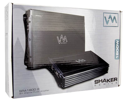 VM Audio SRA1800.2 1800W 2 Channel Car Amplifier Power Amp Stereo - Open Box