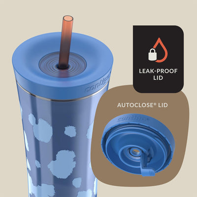 Contigo x Ally Love Shake and Go Tumbler with Autoclose Lid, 20 oz, Stellar Jay