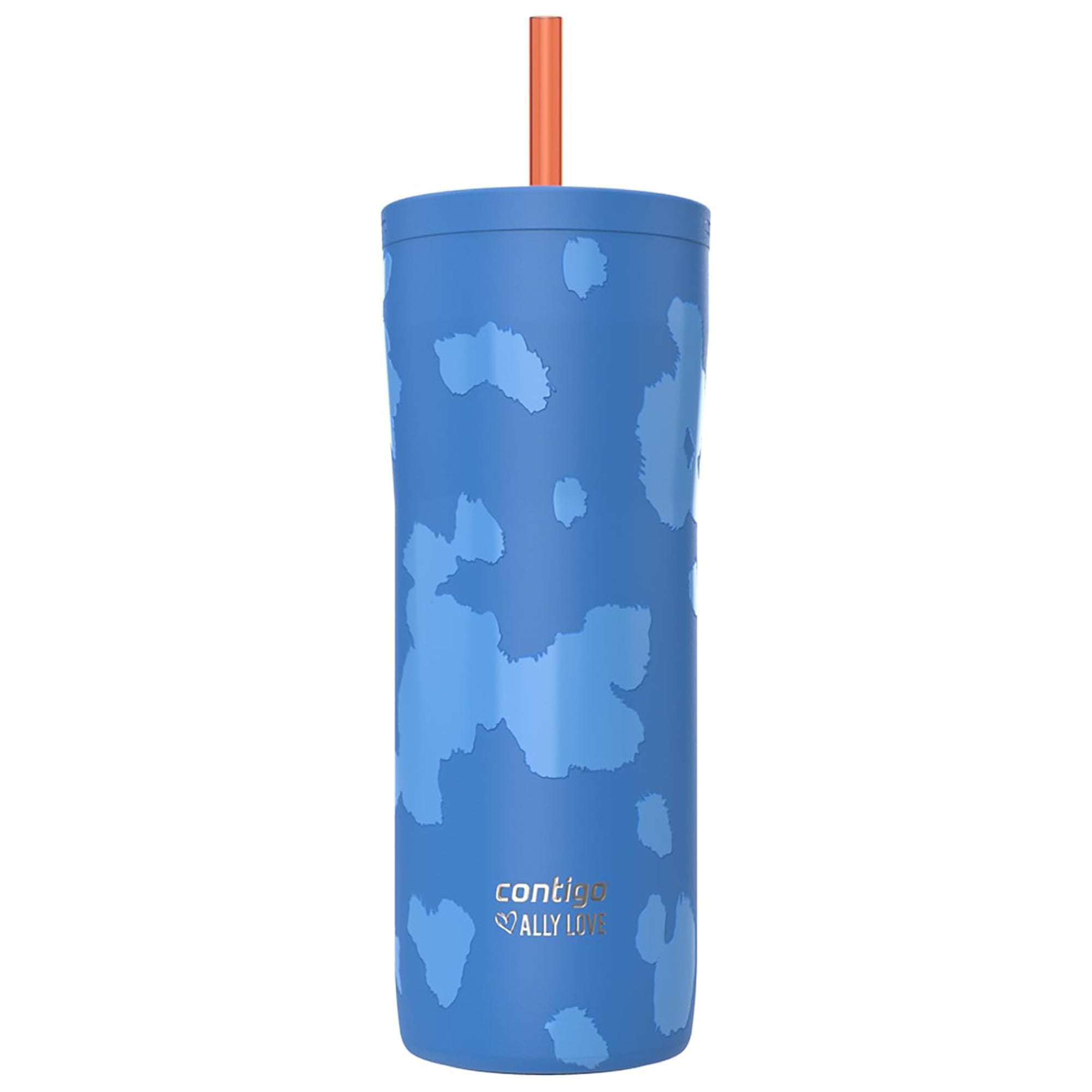 Contigo x Ally Love Streeterville Steel Tumbler with Straw, 24 oz, Stellar Jay