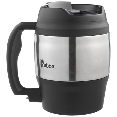 Bubba Classic Insulated Desk Mug with Dual-Wall Foam Insulation, 52 oz, Black