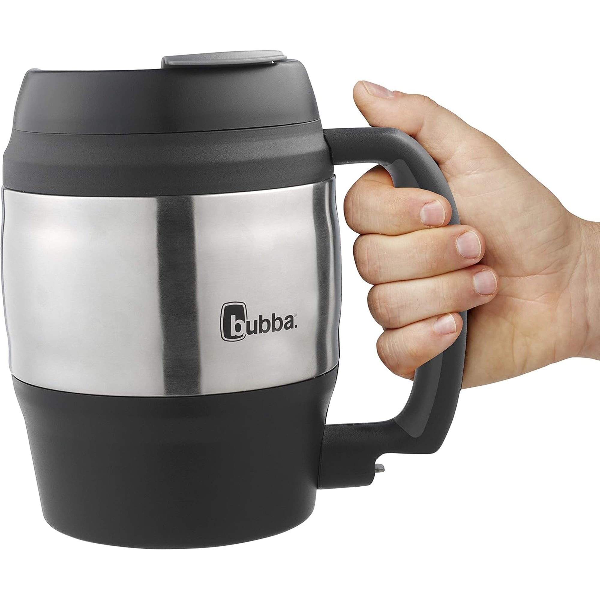 Bubba Classic Insulated Desk Mug with Dual-Wall Foam Insulation, 52 oz, Black