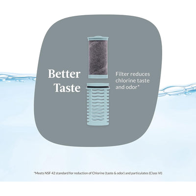 Contigo Clybourn Chill Stainless Steel FreeFlow Filter Water Bottle, 24 oz, Salt