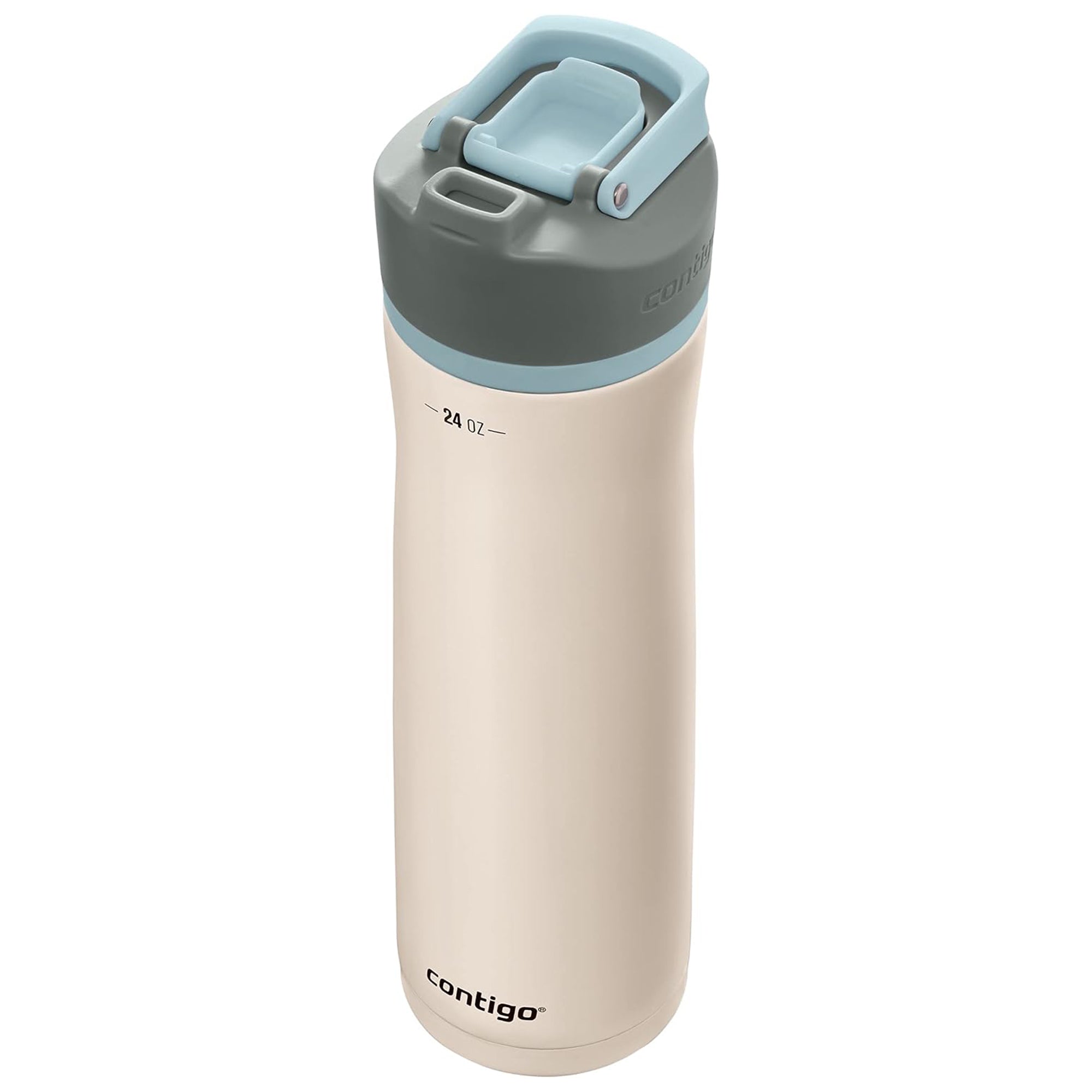 Contigo Clybourn Chill Stainless Steel FreeFlow Filter Water Bottle, 24 oz, Salt
