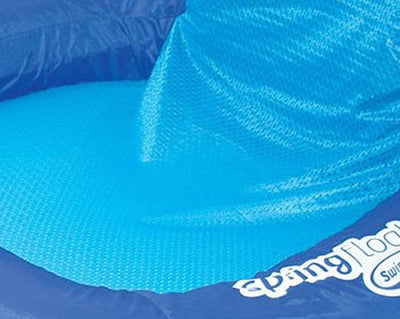 SwimWays Spring Float Recliner Pool Lounge Float w/ Sun Canopy, Blue (Open Box)