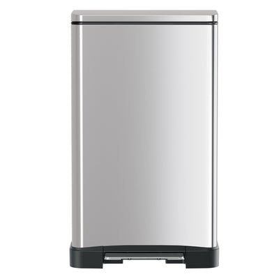 Clorox 30L Stainless Steel Step Trash Can with Soft-Close, Stay-Open Lid, Slate - VMInnovations