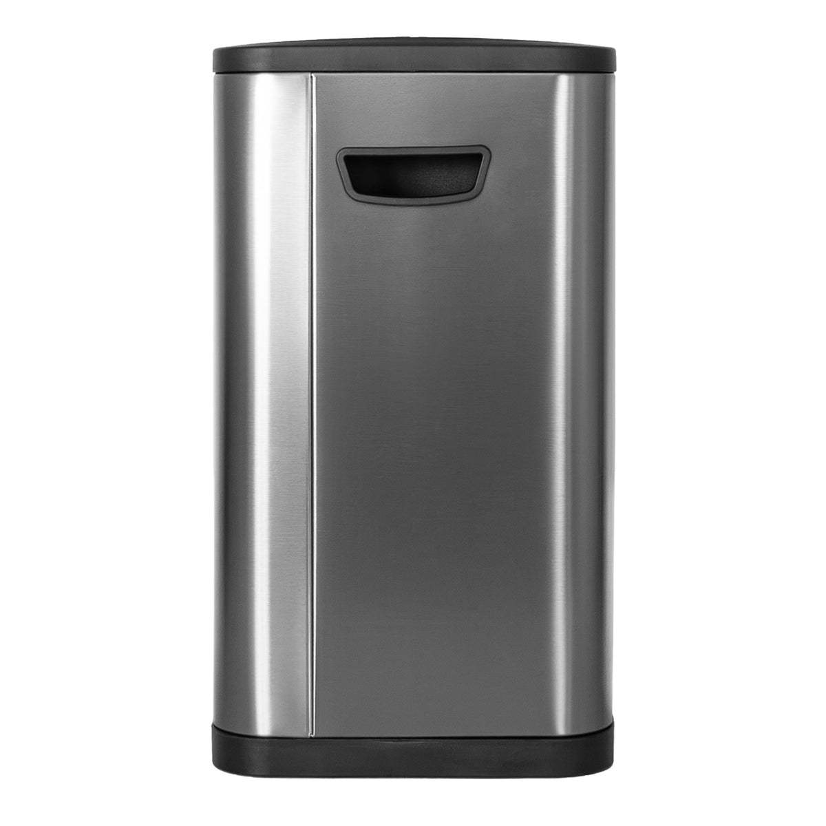 Glad 20L Stainless Steel Kitchen Trash Can with Wide Butterfly Opening, Gunmetal - VMInnovations