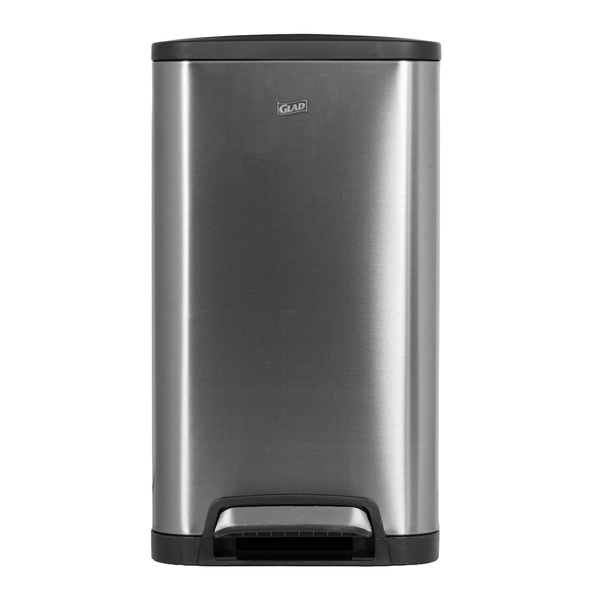Glad 20L Stainless Steel Kitchen Trash Can with Wide Butterfly Opening, Gunmetal - VMInnovations