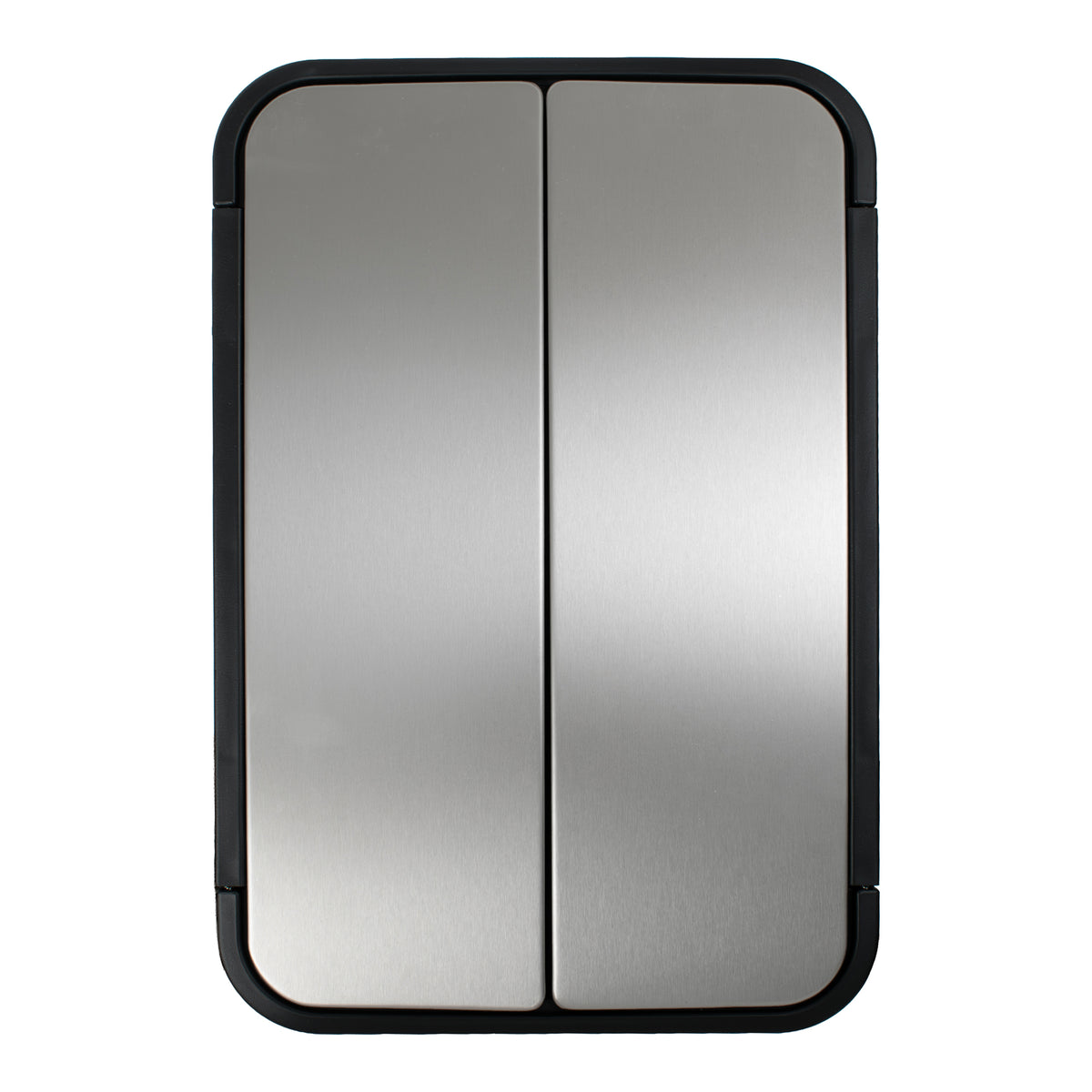 Glad 30L Stainless Steel Kitchen Trash Can with Wide Butterfly Opening, Titanium - VMInnovations