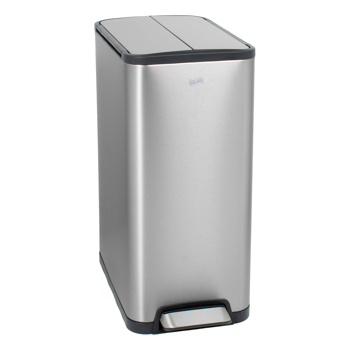 Glad 30L Stainless Steel Kitchen Trash Can with Wide Butterfly Opening, Titanium - VMInnovations