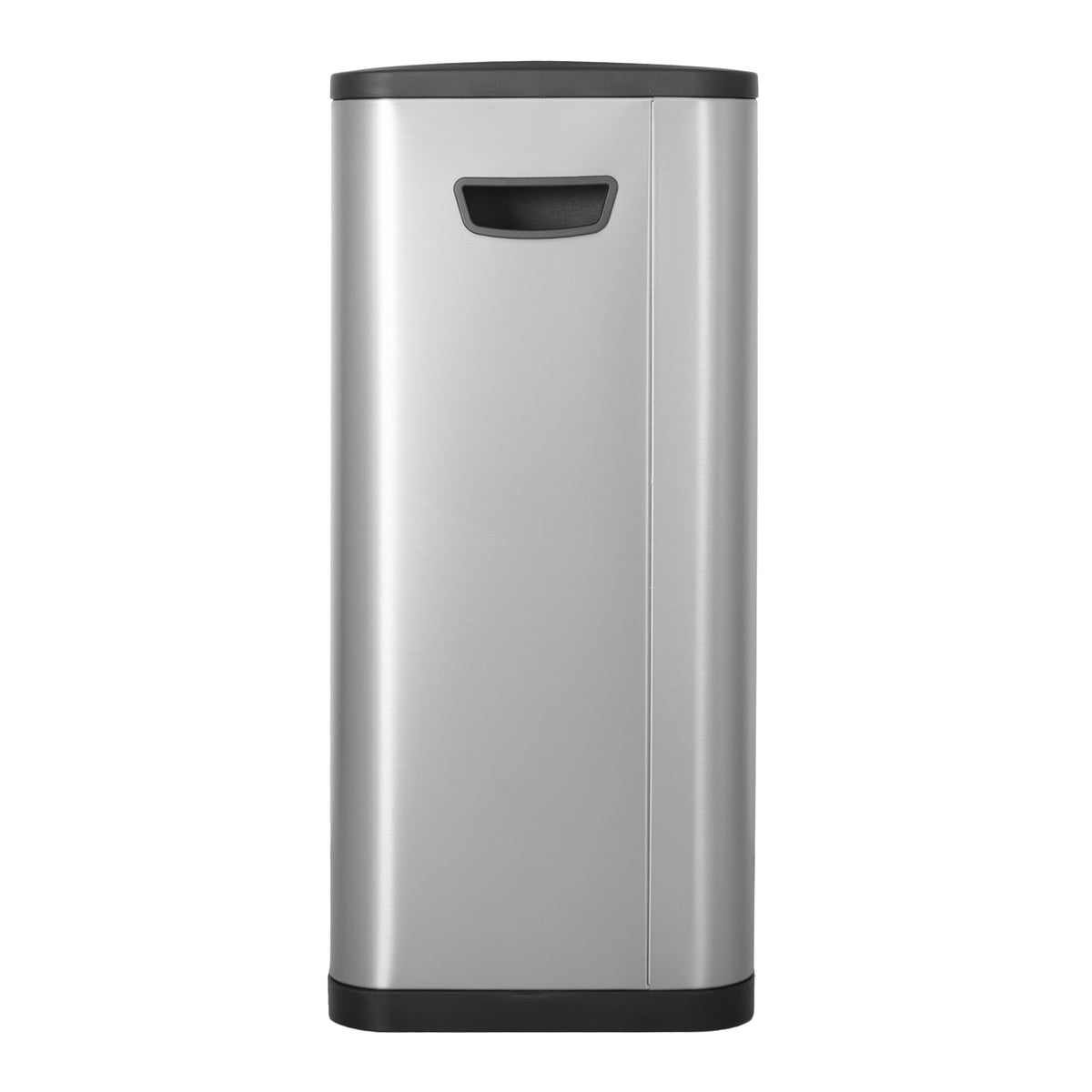 Glad 30L Stainless Steel Kitchen Trash Can with Wide Butterfly Opening, Titanium - VMInnovations