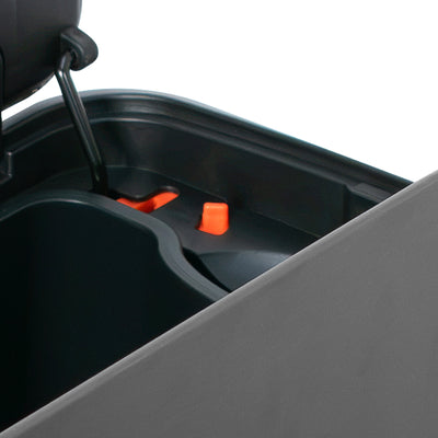 Glad 30L Stainless Steel Kitchen Trash Can with Wide Butterfly Opening, Gunmetal - VMInnovations