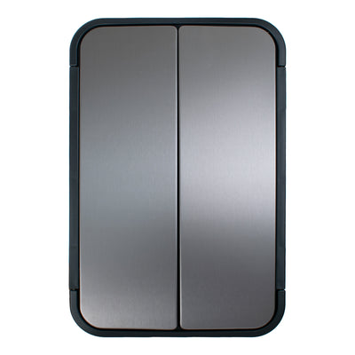 Glad 30L Stainless Steel Kitchen Trash Can with Wide Butterfly Opening, Gunmetal - VMInnovations