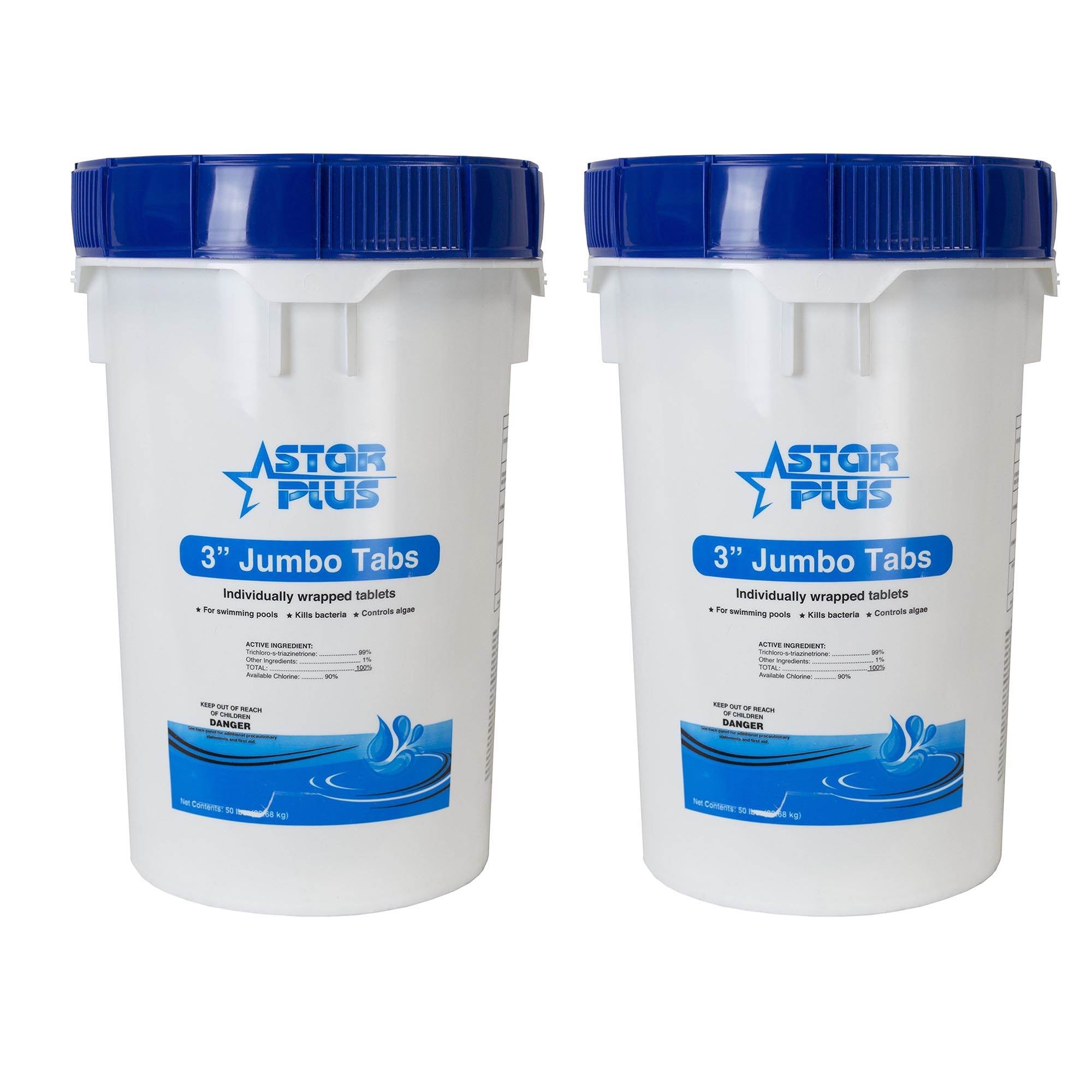 100 lbs Bucket 3" Swimming Pool/Spa Commercial Grade Stabilized Chlorine Tablets