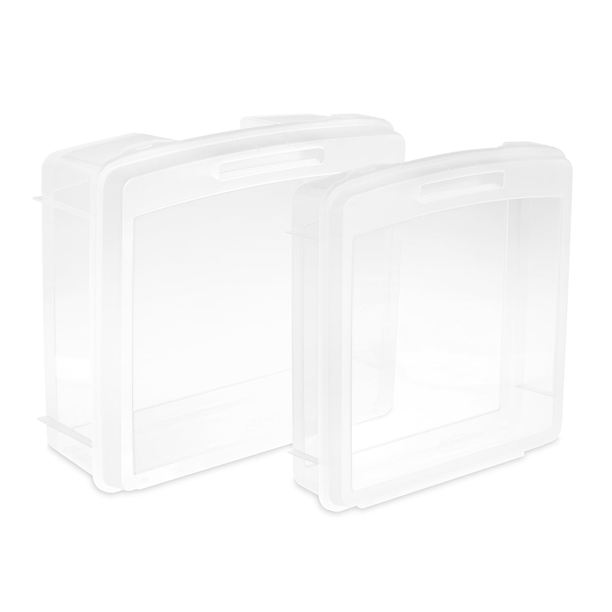 Sterilite Plastic Large Project Case, Scrapbook Paper Storage, Clear, 16 Pack