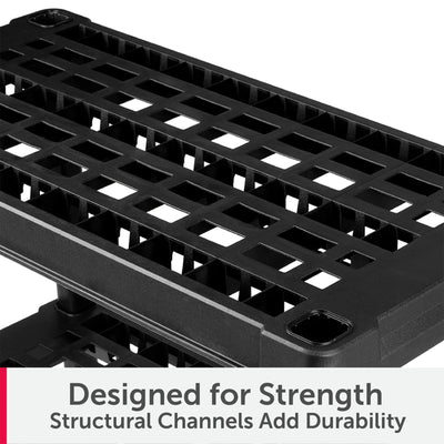 Sterilite 5 Shelf Plastic Storage Shelving Unit for Garage and Workshop, Black - VMInnovations