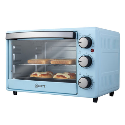 Kitchen Elite Toaster Oven, Compact Countertop Appliance with Bake Tray, Blue