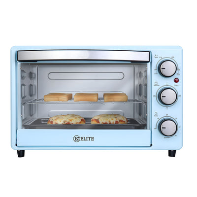 Kitchen Elite Toaster Oven, Compact Countertop Appliance with Bake Tray, Blue