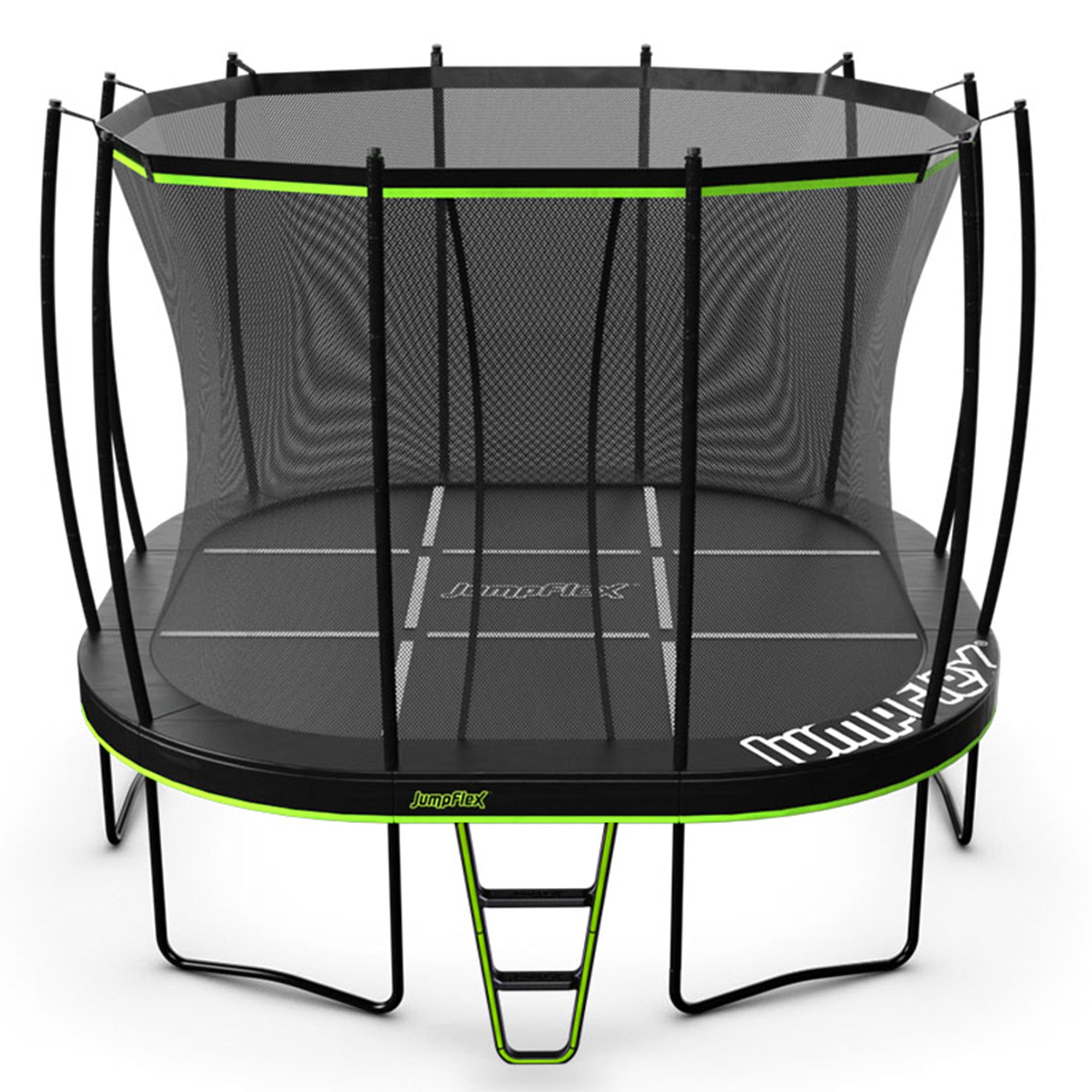 JumpFlex MEGA 14' Trampoline Playset with AquaJet Multi-Spray Sprinkler Hose - VMInnovations