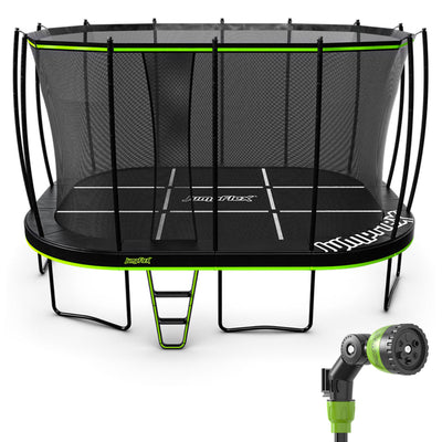 JumpFlex MEGA 17' Trampoline Playset with AquaJet Multi-Spray Sprinkler Hose - VMInnovations