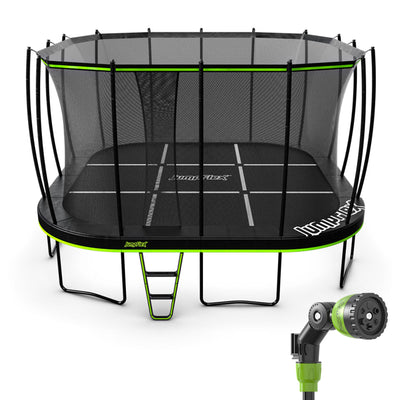 JumpFlex MEGA 19' Trampoline Playset with AquaJet Multi-Spray Sprinkler Hose - VMInnovations