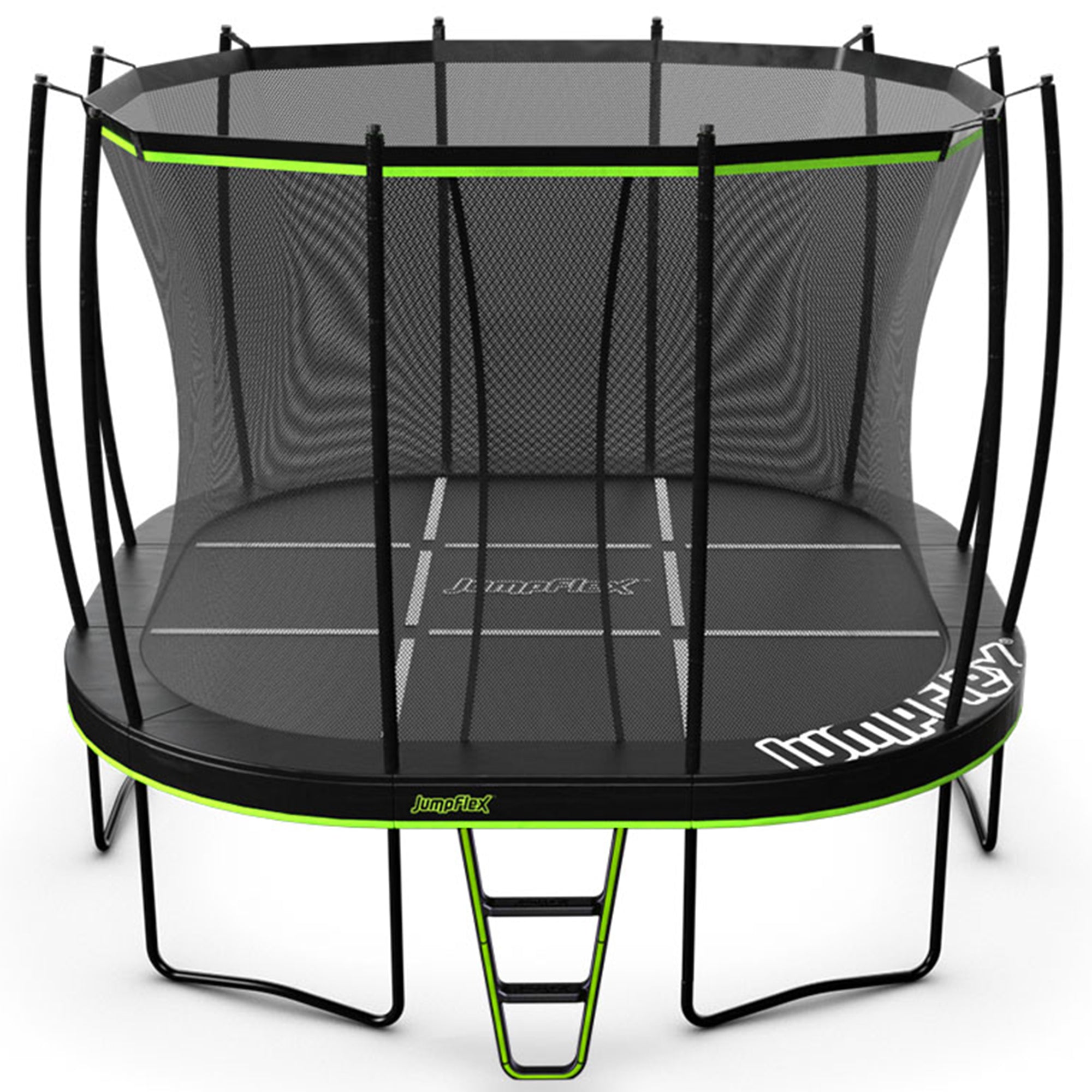 JumpFlex MEGA 14' Round Trampoline Outdoor Playset with Anchor Kit PRO Stake Set - VMInnovations