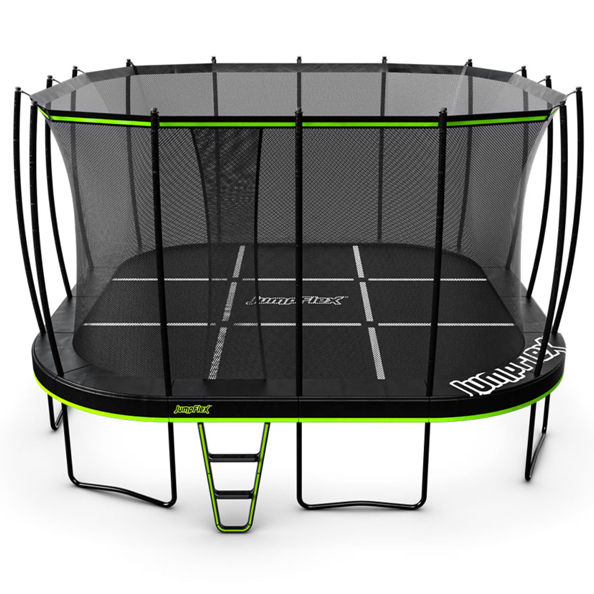 JumpFlex MEGA 19' Round Trampoline Outdoor Playset with Anchor Kit PRO Stake Set - VMInnovations